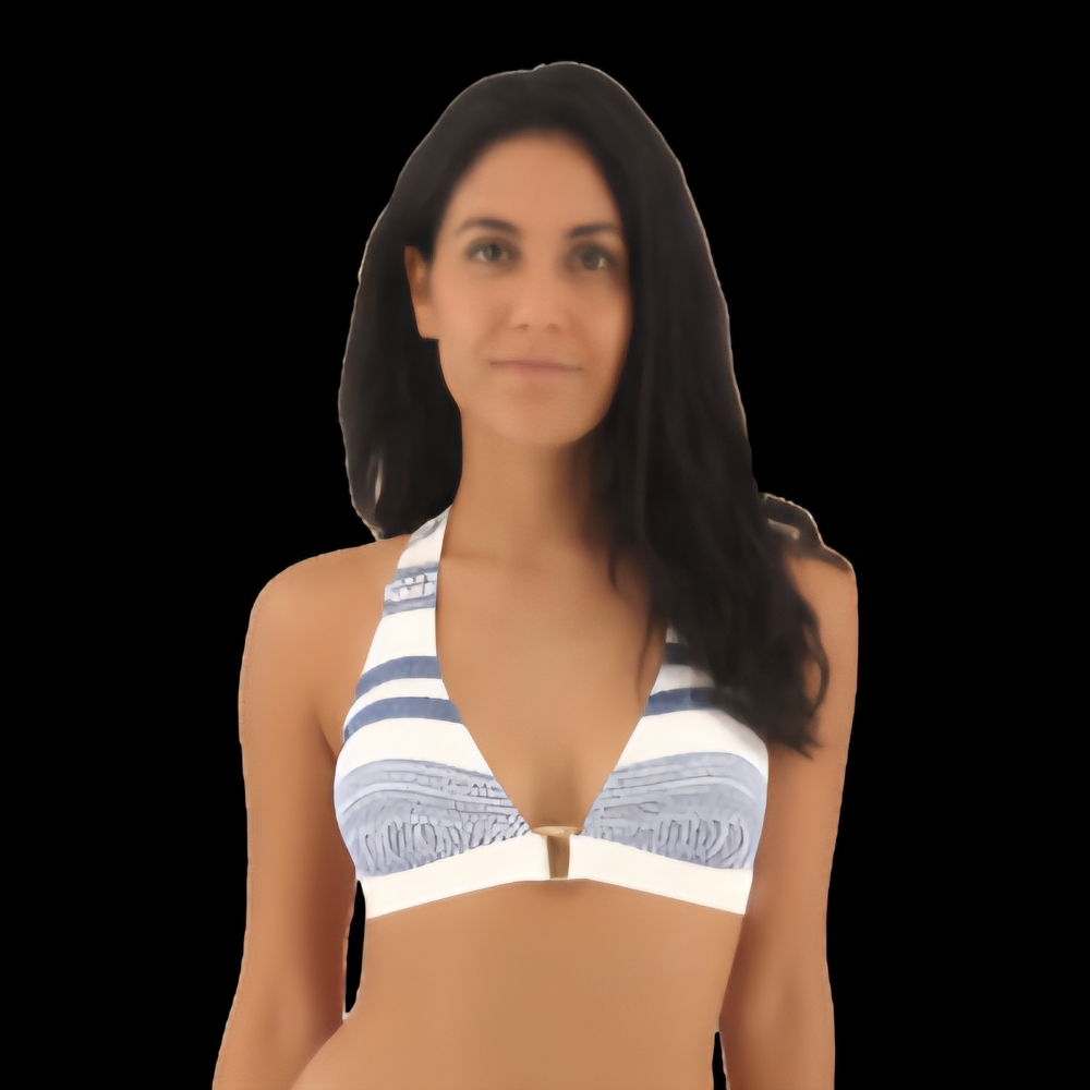 NWT Shoshanna Blue and White Striped Bikini Top